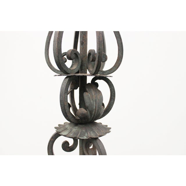 Antique Wrought Iron Floor Lamp, 1890s For Sale - Image 10 of 18