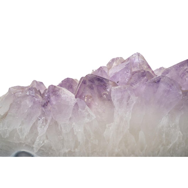 Organic Modern Quartz, Amethyst and Agate Tall Sculpture For Sale - Image 13 of 18