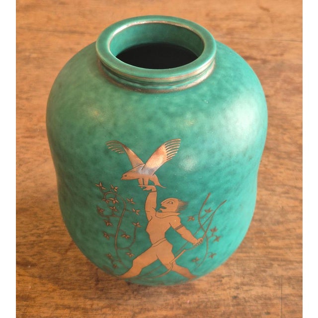 Modern Swedish Stoneware Vase Model Argenta by Wilhelm Kåge, 1949 For Sale - Image 4 of 8