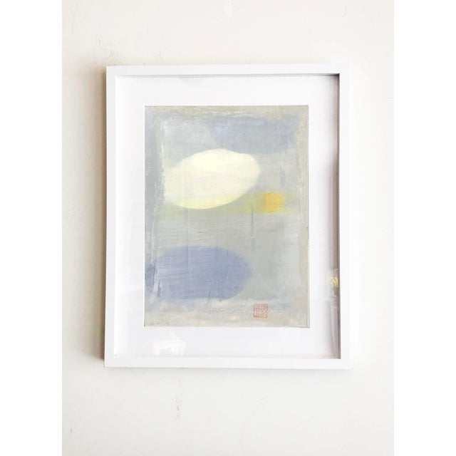 2020s "Motif 241" Contemporary Minimalist Abstract Acrylic Painting, Framed For Sale - Image 5 of 5