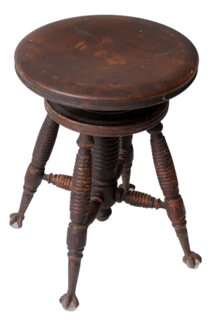 Antique Claw and Ball Foot Piano Stool