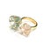 2020s Bochic “Capri” Carved Green Amethyst & Pink Quartz Ring Set 18K Gold & Silver For Sale - Image 5 of 12