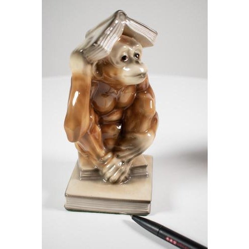 Ceramic Bookends from Norleans, Set of 2 For Sale - Image 9 of 12