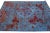 Blue Vintage Persian Overdyed Scatter Wool Rug With Floral Motif For Sale In New York - Image 6 of 8