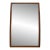 United Furniture MCM Curved Walnut Mirror Vintage Mid-Century Bedroom Mirror For Sale