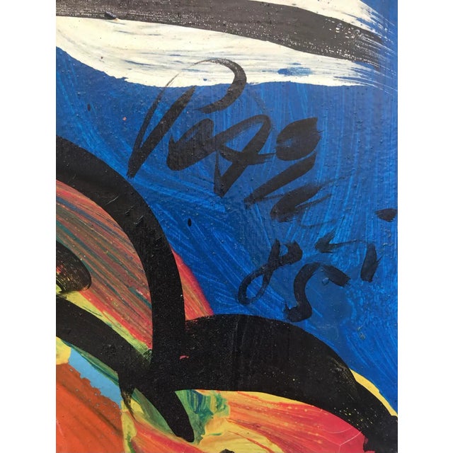 Abstract Large Abstract Painting by Peter Keil, 1985 For Sale - Image 3 of 8