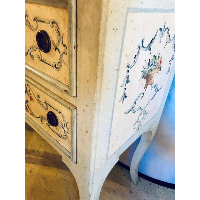 Pair Of Hand Painted French Provincial End Side Or Night Stand Tables W Faux Top Chairish