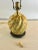 1950s Vintage Chinoiserie Polychrome Yellow Paper Mache Melon Table Lamp With Shade For Sale - Image 9 of 11