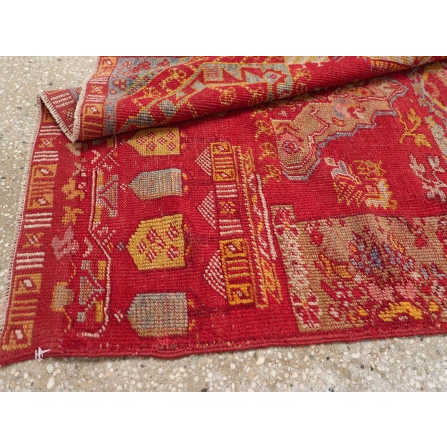 Brick Red Galerie Shabab Collection Early 20th Century Turkish Anatolian Wagireh Rug For Sale - Image 8 of 8