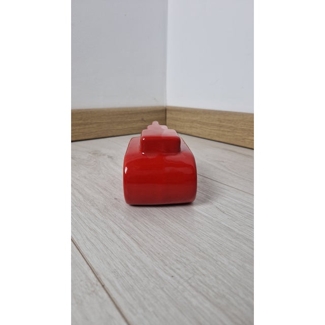 Tank Ornament Sculpture in Hand-Painted Ceramic Mold Risico from Artigianato Italiano For Sale - Image 14 of 18