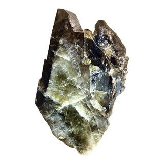 Late 20th Century Monumental Natural Smoky Quartz Specimen on Stand, Over 100 Lb For Sale