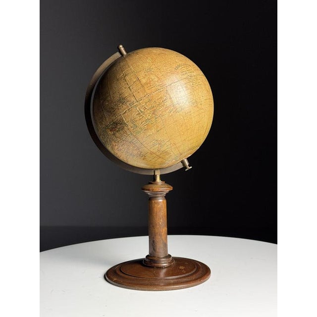 Brown World Globe from Kartogr. Institut D. Reimer Berlin For Sale - Image 8 of 17