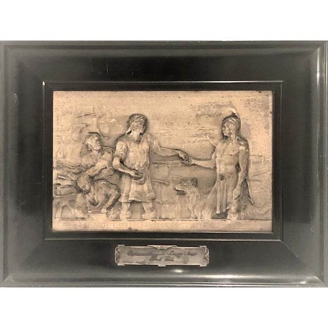 On offer is a pair of striking silverplate relief plaques in their original frames. These are classic German commemorative...