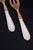 Salad Set in Silver and Bone with Handles in the Viking Pattern by Georg Jensen, 1930s, Set of 2 For Sale - Image 3 of 6