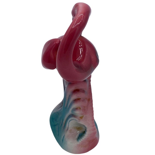 Pink 1980s Tropical Pink Flamingo Ceramic Tabletop Salt & Pepper Shaker Set by Five & Dime For Sale - Image 8 of 10