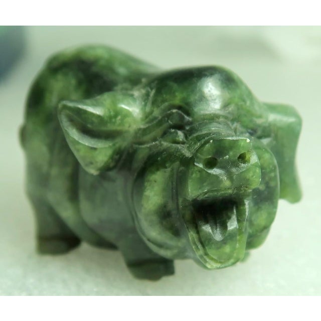 Miniature Hand-Carved Piglet of Serpentine Stone - Petey the Piglet! For Sale - Image 17 of 18