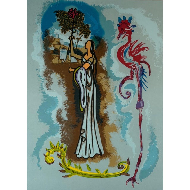 Surrealism 1970s Dali Ivanhoe Rowena Hand Signed Numbered Lithograph Surrealism Art For Sale - Image 3 of 5