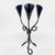 Hand Forged Iron Candelabra 20.5″ (52cm) Authentic Antique Copper Patina Finish Compact Artisanal Centerpiece For Sale - Image 6 of 7