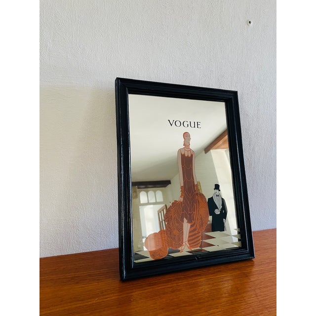 Vintage Art Deco Vogue Magazine Wall Mirror, 1960s For Sale - Image 13 of 15