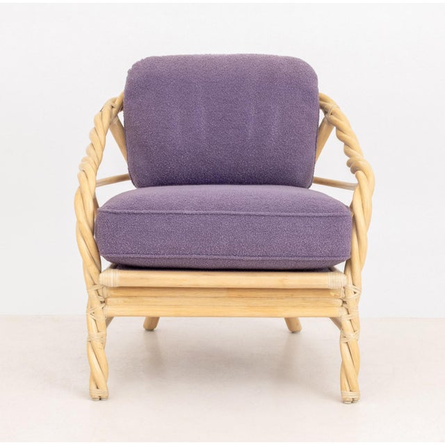 Late 20th Century McGuire Twisted Rattan Armchairs, Pair For Sale - Image 5 of 10