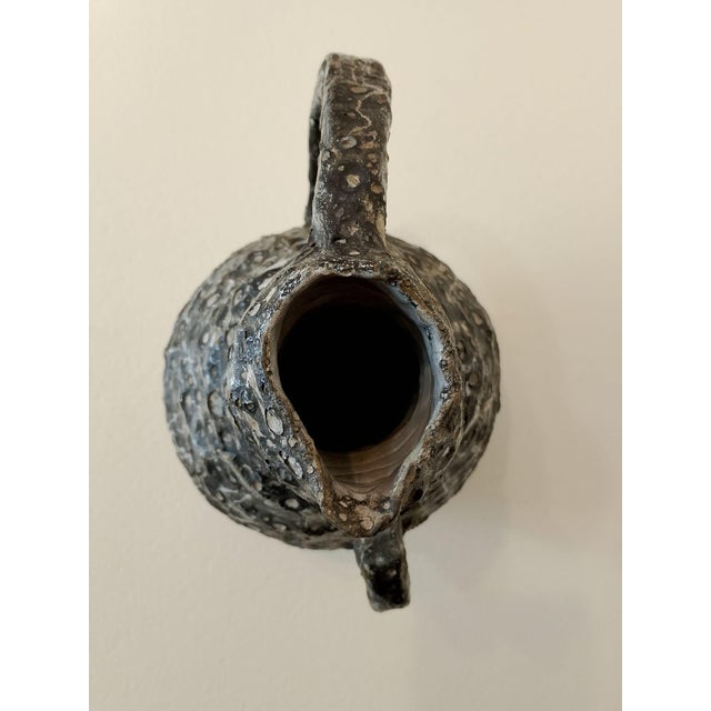 Gray Mid-Century Brutalist Ceramic Vase, 1960s-1970s For Sale - Image 8 of 9