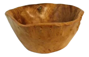 Vintage Mid Century Hand Carved Fruit Bowl