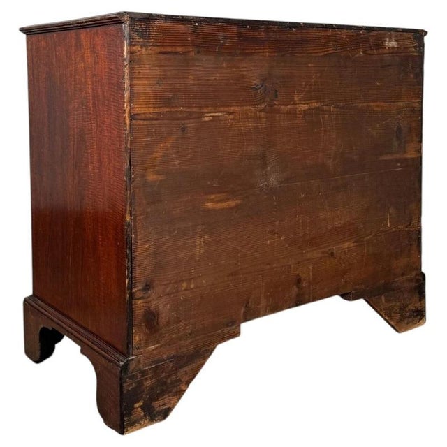 Wood Georgian Mahogany Chest of Drawers with Brass Handles, 1800 For Sale - Image 7 of 11