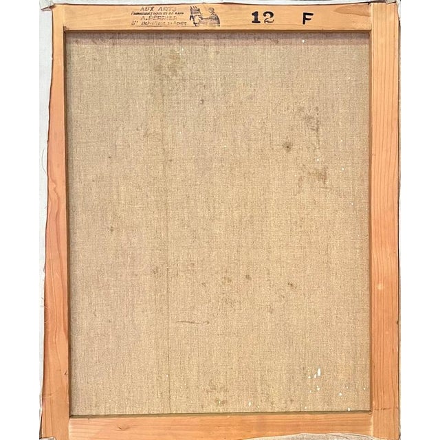 Fernand Blondin, Flowers in a Pot, Oil on Canvas For Sale - Image 8 of 9