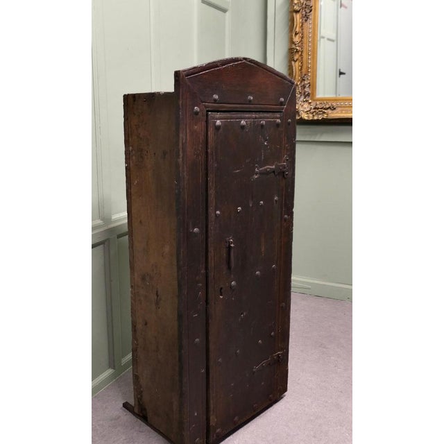 Wood Rustic Alcove Cabinet in Oak For Sale - Image 7 of 10