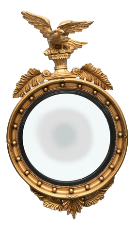 Regency Revival Gilt and Glass Eagle Mirror