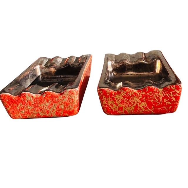 MCM Shawnee Kenwood Kashani Pottery, 14-Pcs, Red-Gold, Labels, Collectible For Sale In Naples, FL - Image 6 of 9