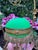Antique French Opaline Casket Gilt Nest and Ivy Canopy Stand, Palais-Royal Taste, Uranium Glass For Sale - Image 4 of 15