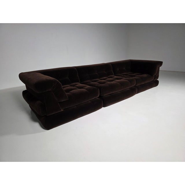 Textile Mah Jong Sofa by Hans Hopfer for Roche Bobois, 1970s, Set of 11 For Sale - Image 7 of 11