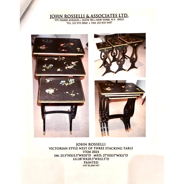 John Rosselli Victorian Style Stacking Nesting Tables Chairish