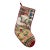 Vintage Needlepoint Velvet Backed Christmas Stocking Santa Claus/Saint Nick For Sale