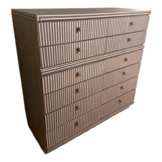 1970s High-End Striped Dresser For Sale
