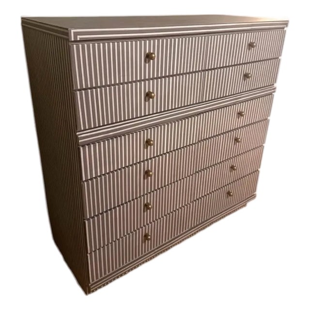 1970s High-End Striped Dresser For Sale