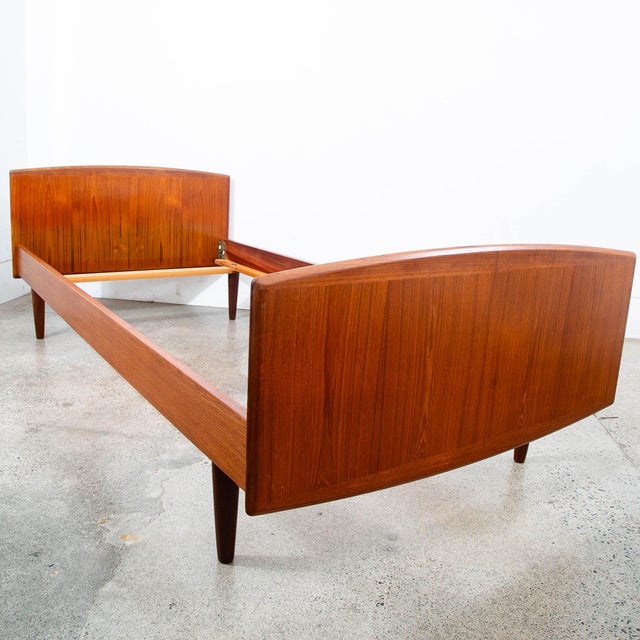 1960s 1960s Mid Century Danish Modern Bedframe Sm SingleTeak Bed Denmark Sannemanns Mobler For Sale - Image 5 of 10