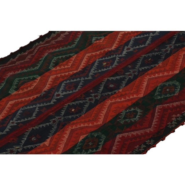 Rug & Kilim Vintage Persian Shiraz Tribal Kilim in Colorful Geometric Patterns - Rug & Kilim For Sale - Image 4 of 8