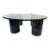 1980s Black Marble Cylinder Coffee Table in the Manner of Angelo Mangiarotti For Sale