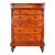 Antique Empire Flame Mahogany Highboy Chest of Drawers, Circa 1880s For Sale