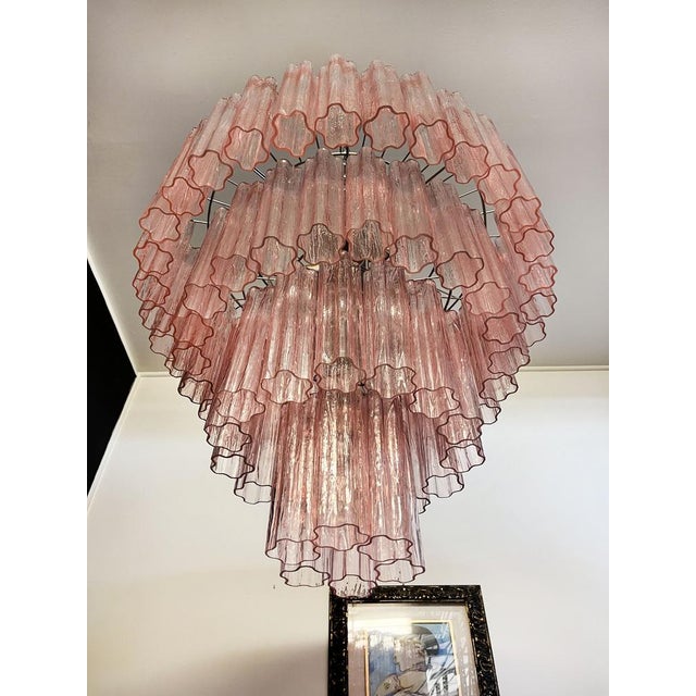 Large Vintage Murano Glass Tiered Chandelier, 1990s For Sale - Image 16 of 18