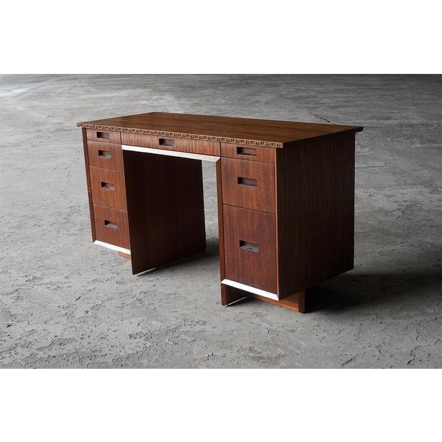 Henredon Taliesin Desk in Mahogany by Frank Lloyd Wright for Heritage, USA, 1950s, in Good conditions. Designed 1950 to...
