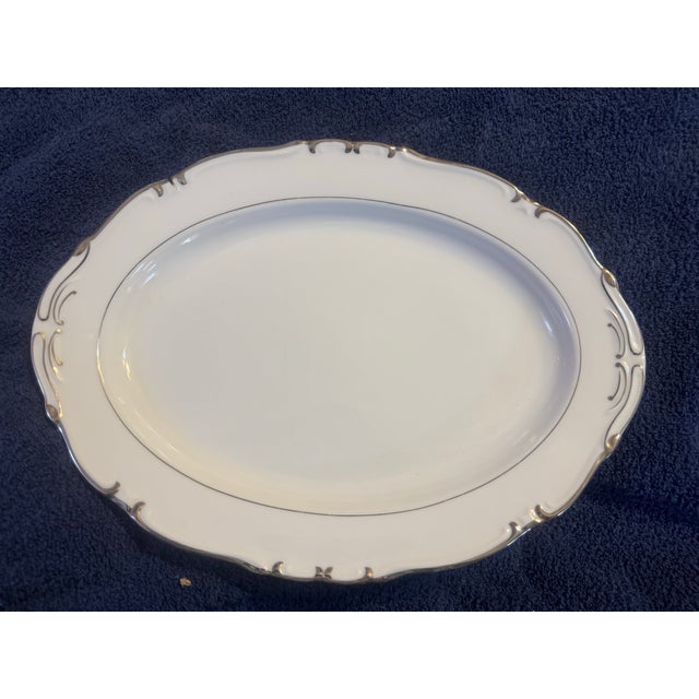 Princess Silver Baroque Fine China Serving Bowl & Platter Set – Japan For Sale - Image 4 of 7