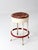 Red Mid-Century Industrial Diner Stool For Sale - Image 8 of 17