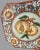 Late 20th Century Italian Majolica Hand Painted Floral Pomegranate Platter Wall Hanging For Sale - Image 4 of 7