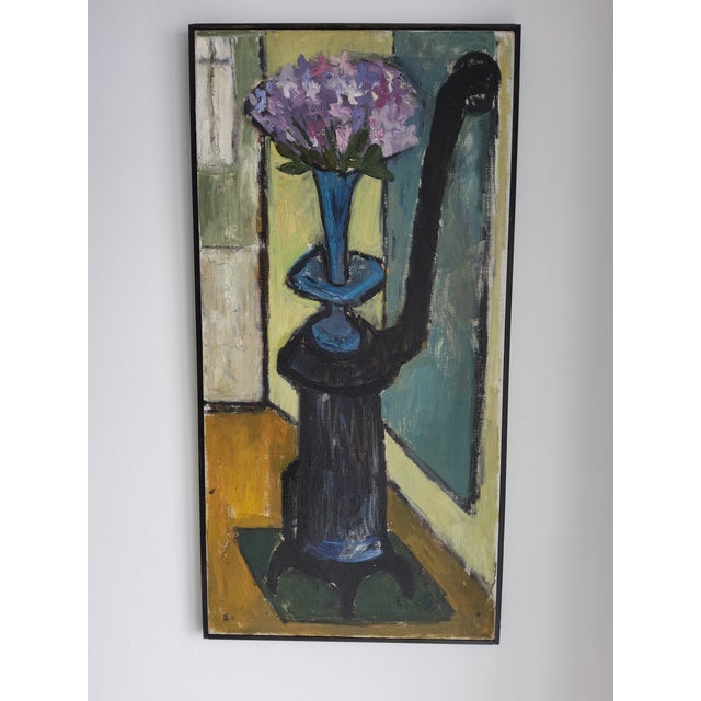 Original Swedish Mid Century Interior Still Life Painting by Ulla Borgstrom 1951 For Sale - Image 16 of 17