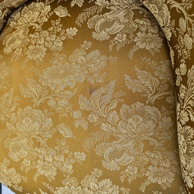 Victorian Rococo Revival Carved Bird Crest Music Room Wingback Armchair For Sale - Image 18 of 18