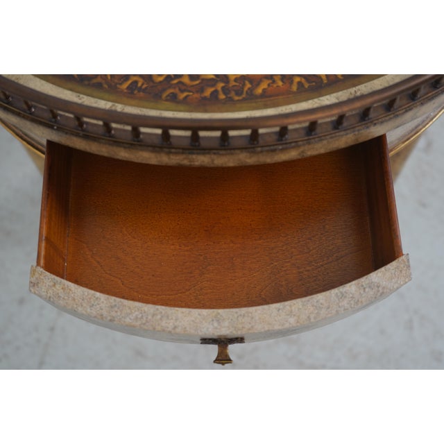 1990s Maitland Smith Chinoiserie Round Drum Table For Sale - Image 5 of 18