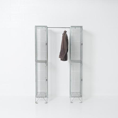 Metal Vintage Steel Wire Lockers, 1970s, Set of 2 For Sale - Image 7 of 18